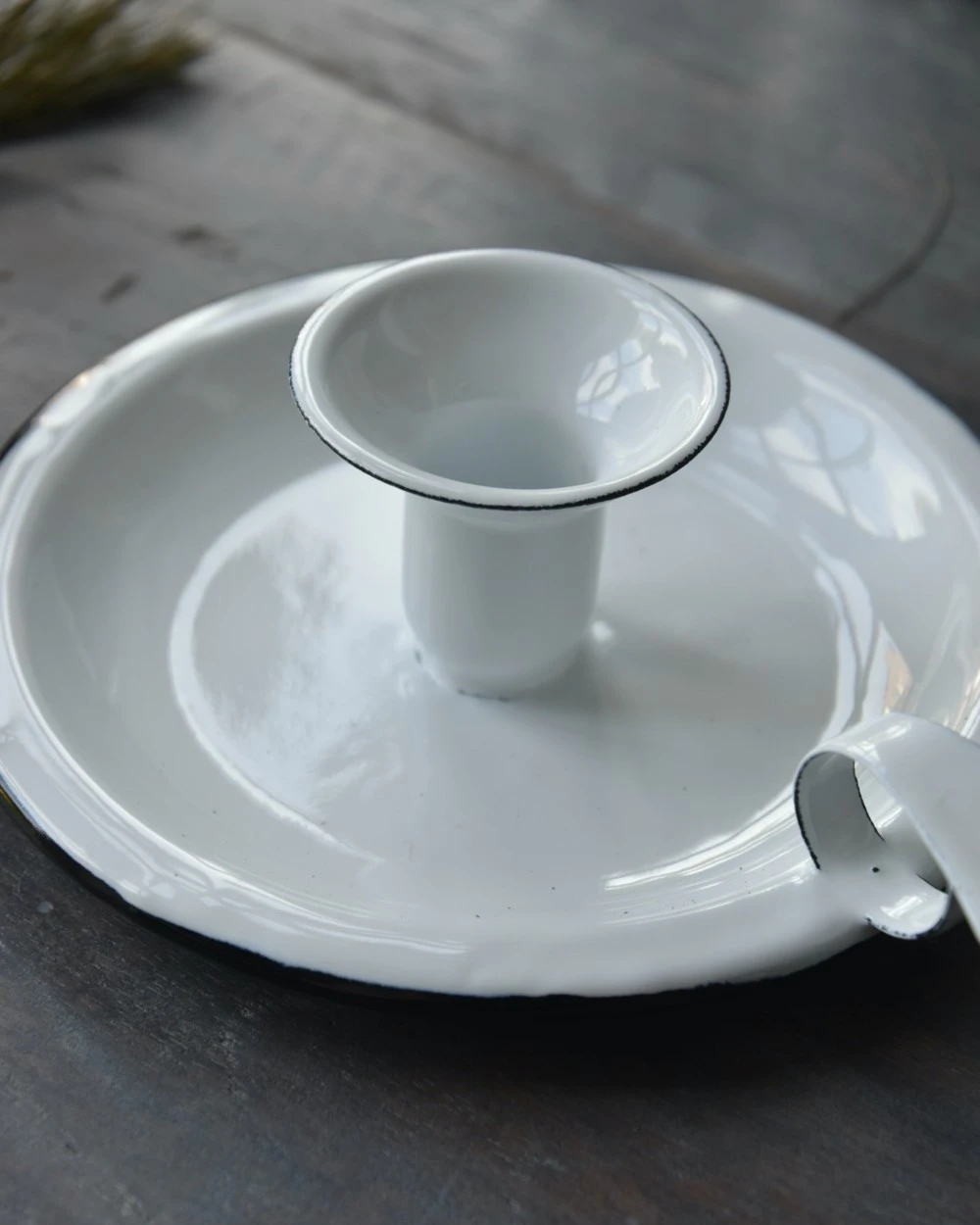 Wit Emaille Kandelaar Met Oor, IB Laursen - Afbeelding 2