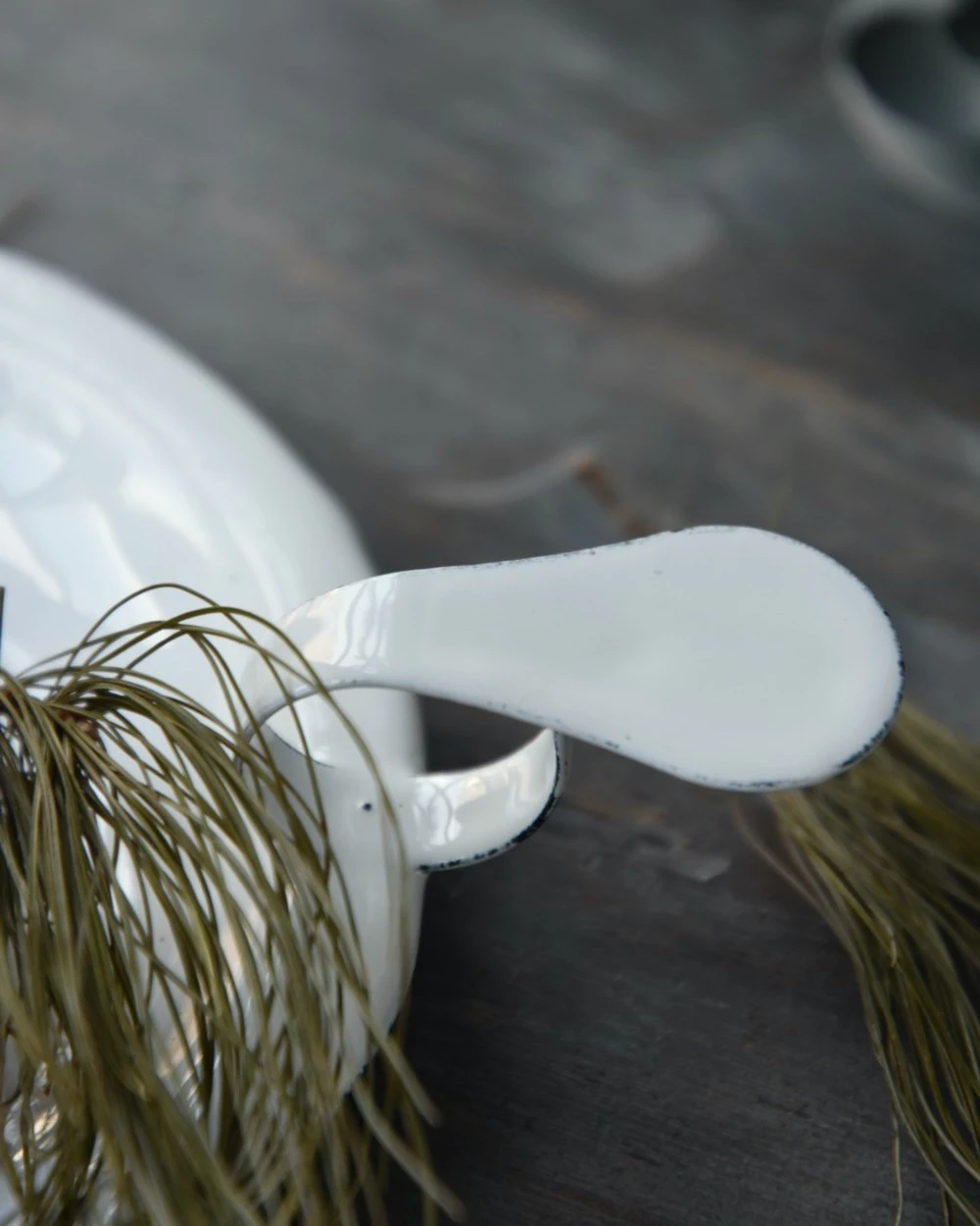 Wit Emaille Kandelaar Met Oor, IB Laursen - Afbeelding 6