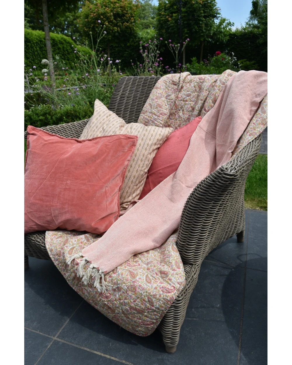 Woonkleed Cream/faded Rose Met Kwastjes, IB Laursen - Afbeelding 3