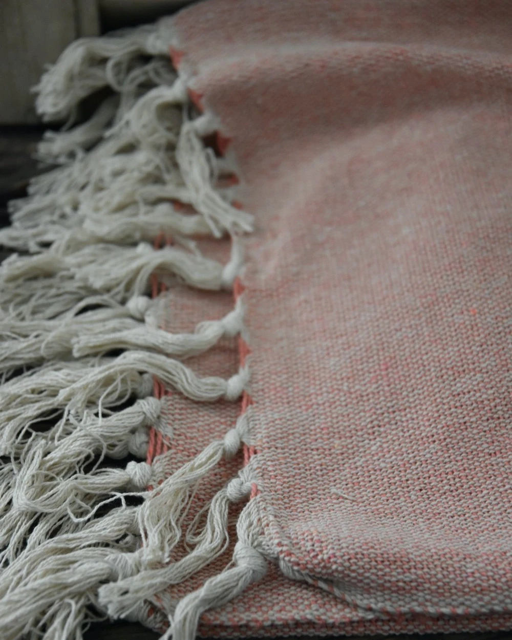 Woonkleed Cream/faded Rose Met Kwastjes, IB Laursen - Afbeelding 5