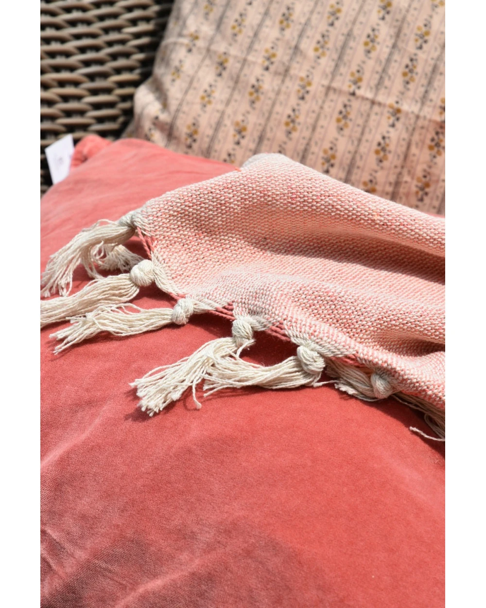 Woonkleed Cream/faded Rose Met Kwastjes, IB Laursen - Afbeelding 7