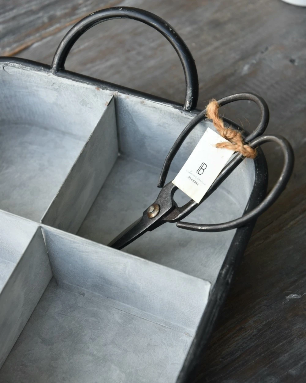 Zinken Vakkenbak Met Zwarte Accenten, IB Laursen - Afbeelding 3