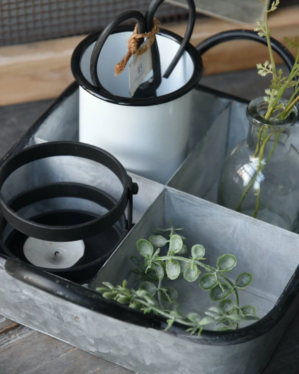 Zinken Vakkenbak Met Zwarte Accenten, IB Laursen - Afbeelding 4