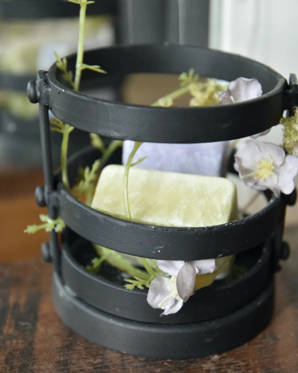 Zwarte Metalen Houder Met Amber Blokjes Lavendel En Jasmijn - Afbeelding 7